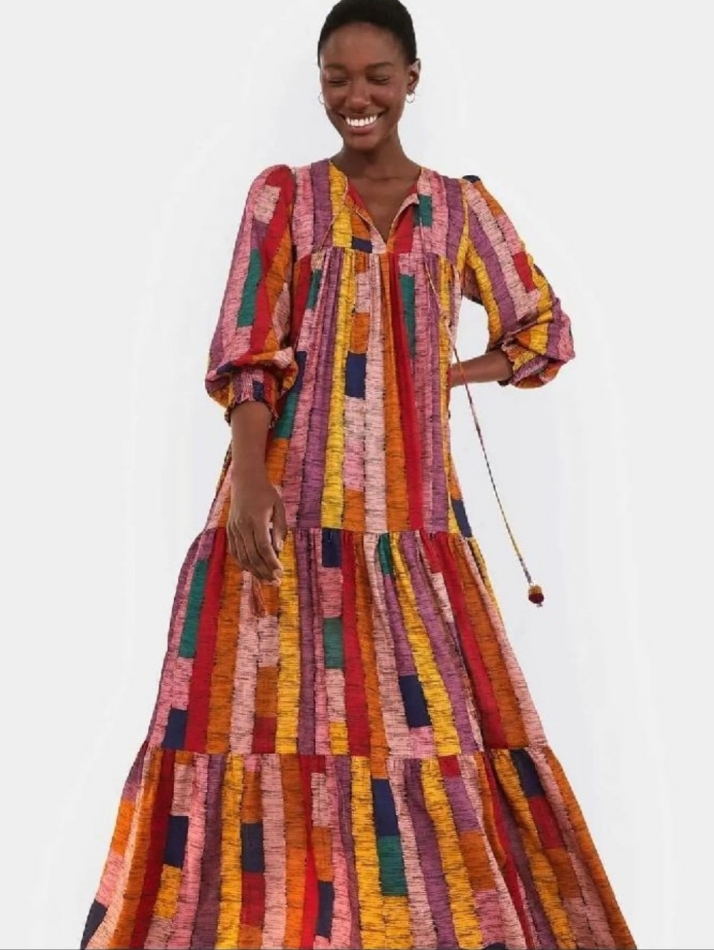 FARM Rio Multicolored Block Stripe Maxi Dress - Picture 13 of 13